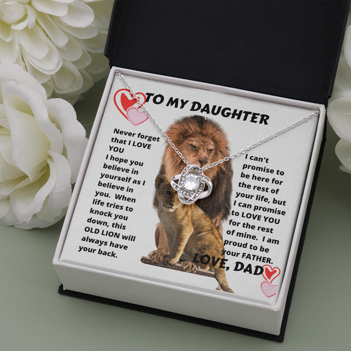 To My Daughter - Beautiful - Love Knot Necklace