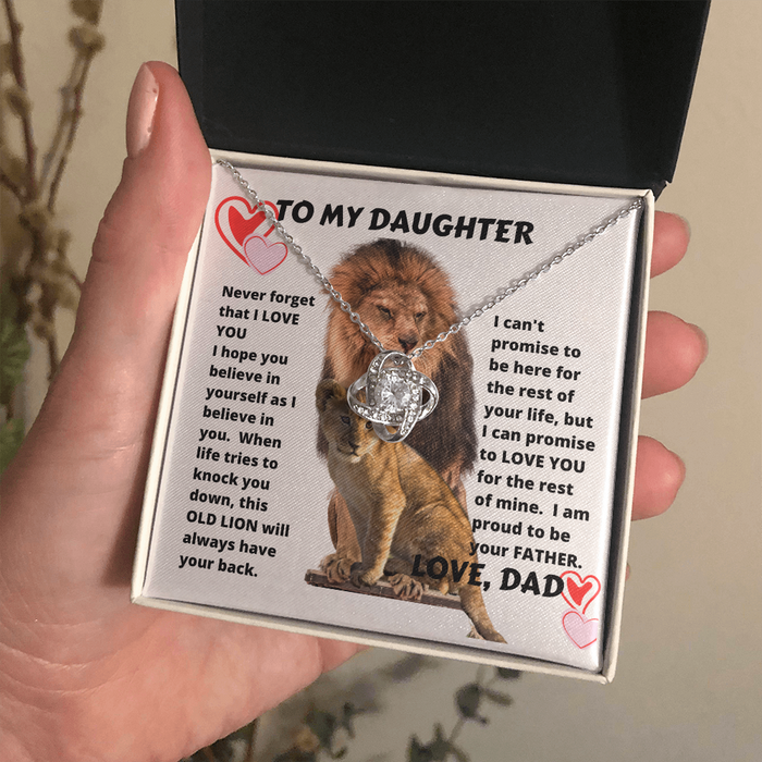 To My Daughter - Beautiful - Love Knot Necklace