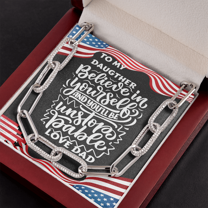 To My Daughter-Forever Linked Necklace