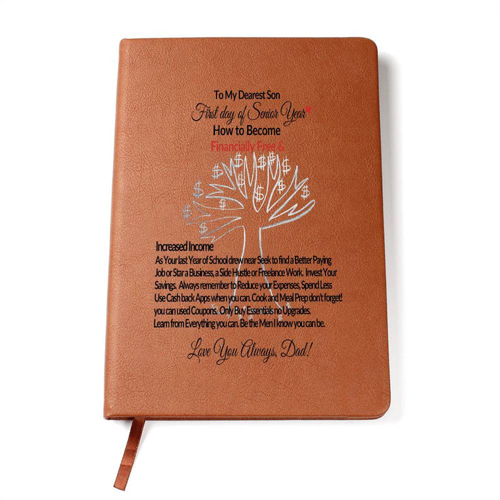 To My Dearest Son-First Day Senior Year-Fr. Dad-Graphic Leather Journal