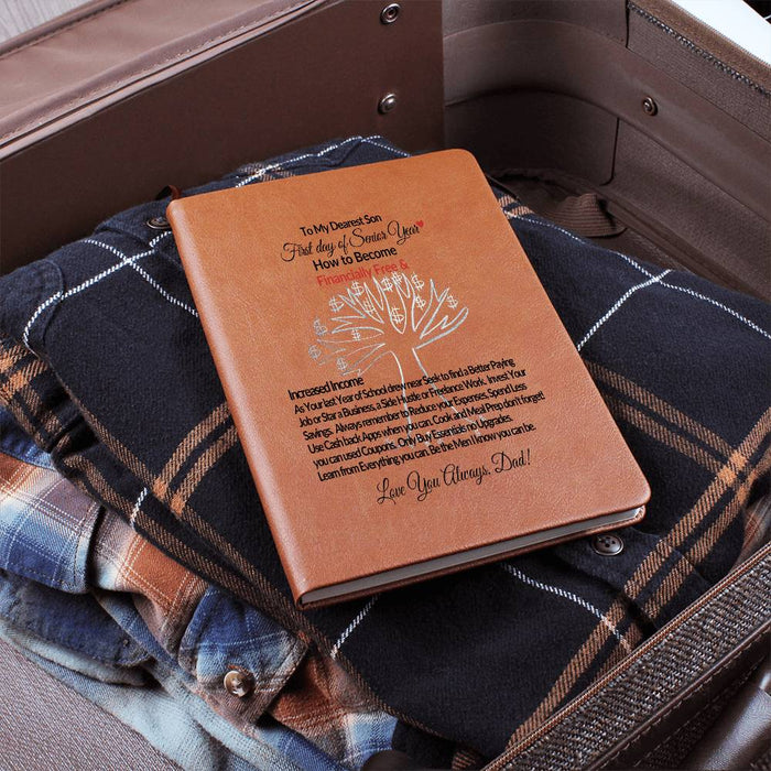 To My Dearest Son-First Day Senior Year-Fr. Dad-Graphic Leather Journal