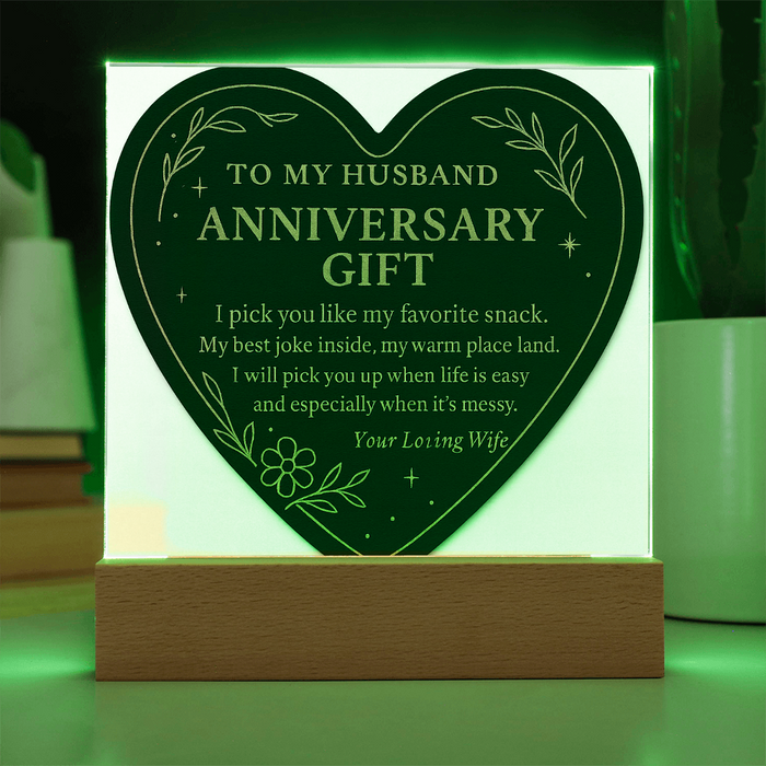 To My HUSBAND- ANNIVERSARY GIFT-ACRYLIC PLAQUE