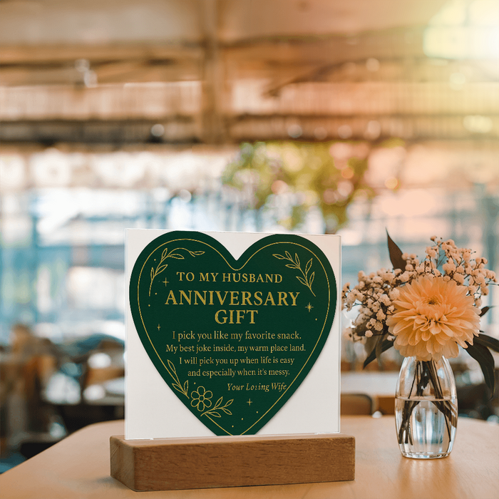 To My HUSBAND- ANNIVERSARY GIFT-ACRYLIC PLAQUE