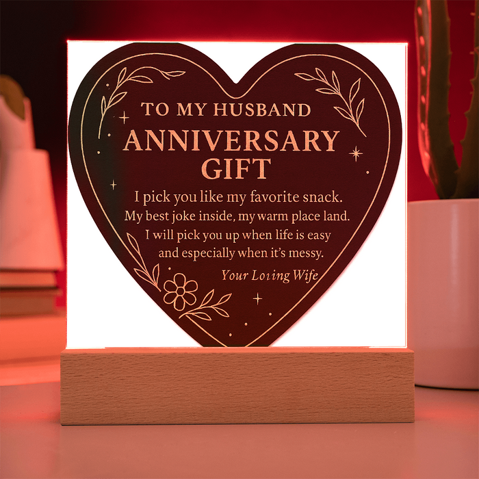 To My HUSBAND- ANNIVERSARY GIFT-ACRYLIC PLAQUE