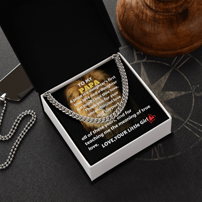 To My PAPA - Teach - Cuban Link Chain