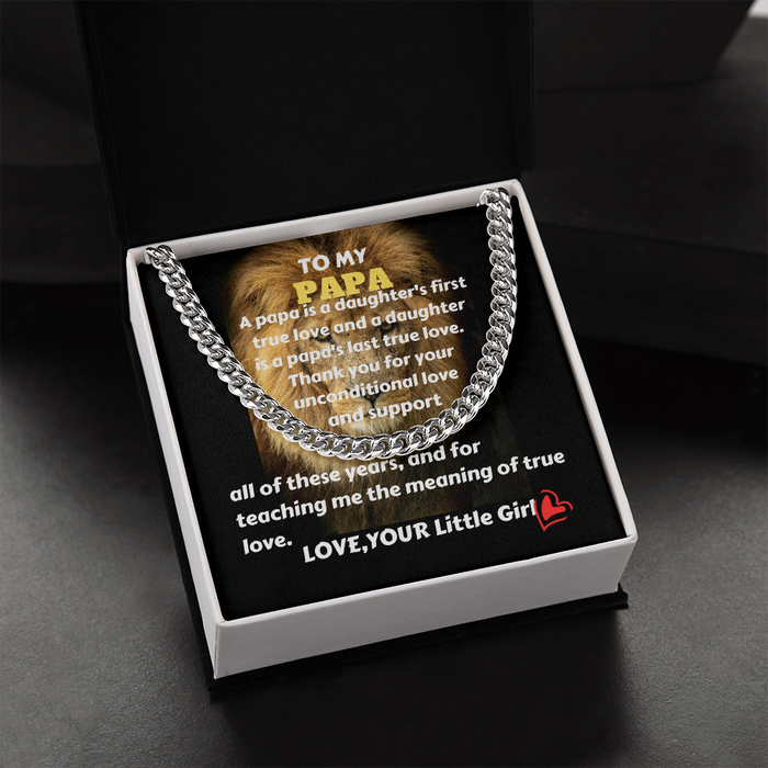 To My PAPA - Teach - Cuban Link Chain