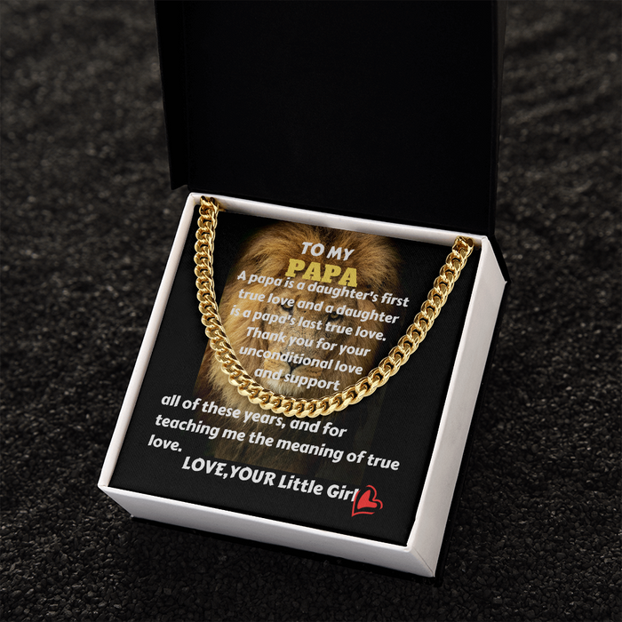 To My PAPA - Teach - Cuban Link Chain