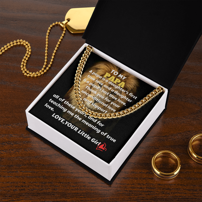 To My PAPA - Teach - Cuban Link Chain