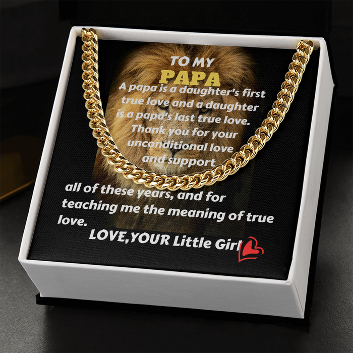 To My PAPA - Teach - Cuban Link Chain
