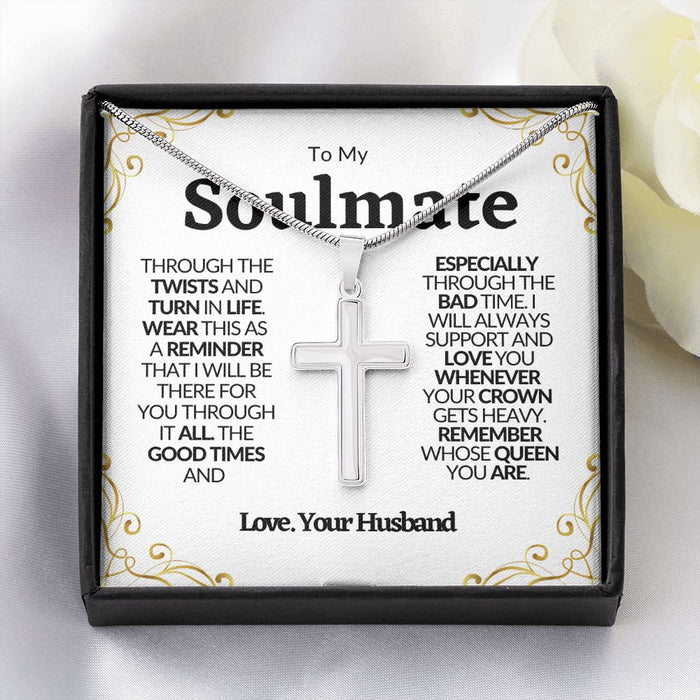 To My Soulmate I Love You Stainless Steel Cross❤️