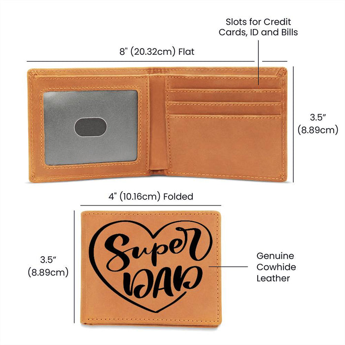 To My Super Dad- Graphic Leather Wallet