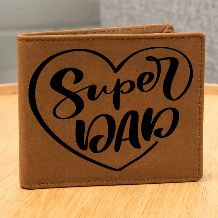 To My Super Dad- Graphic Leather Wallet