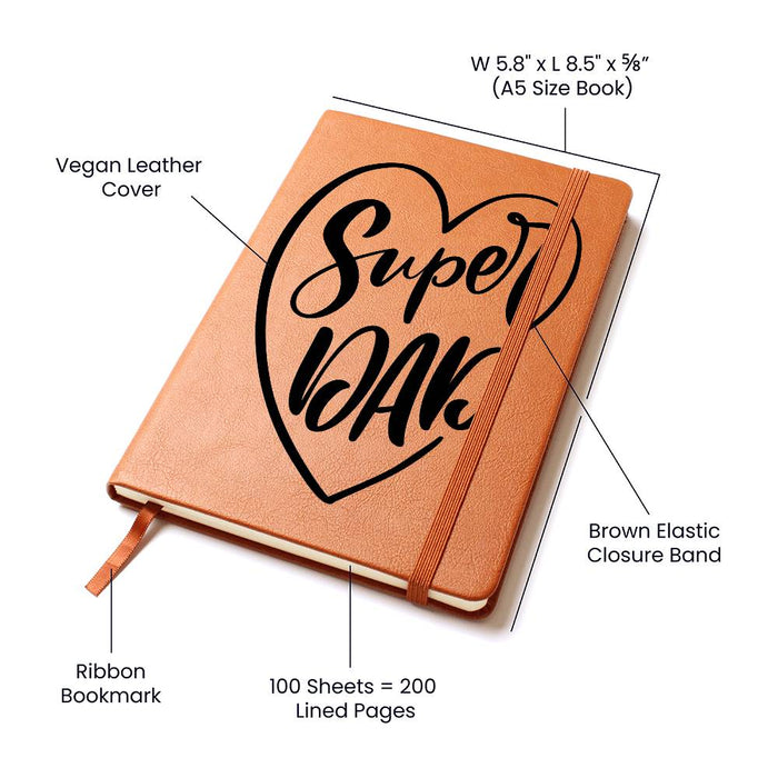 To My Super Dad-Graphic Leather Journal❤️