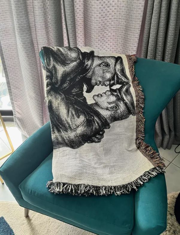 Tom of Finland Leather Man Woven Blanket