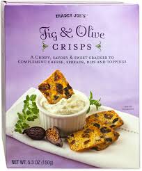 TRADER JOE'S FIG AND OLIVE CRISPS 5.3 OZ  #ROCK VALUE-ORDER BY TUESDAY EVENING OCT 27 ARRIVING NOV 04  FOR DELIVERY#