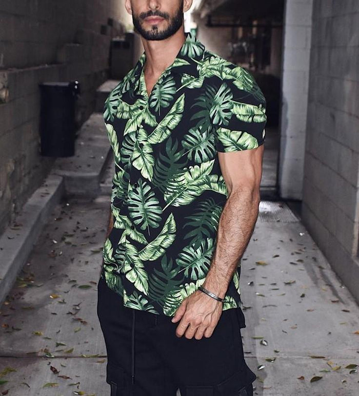 TROPICAL 2 BUTTON DOWN SHIRT