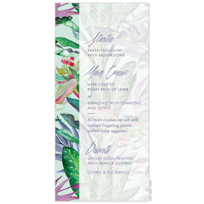 Tropical Fiji Menu