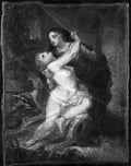 Two Figures by Eugène Delacroix Reproduction Painting by Blue Surf Art