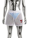 White Mesh Short