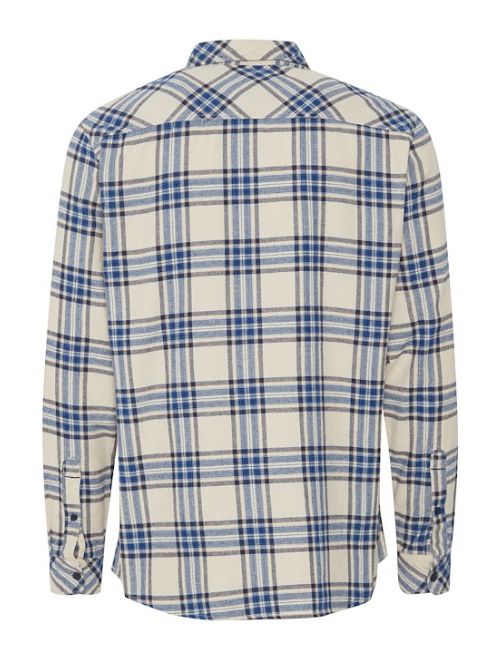 Wide Check Long Sleeve Shirt - Oyster Grey
