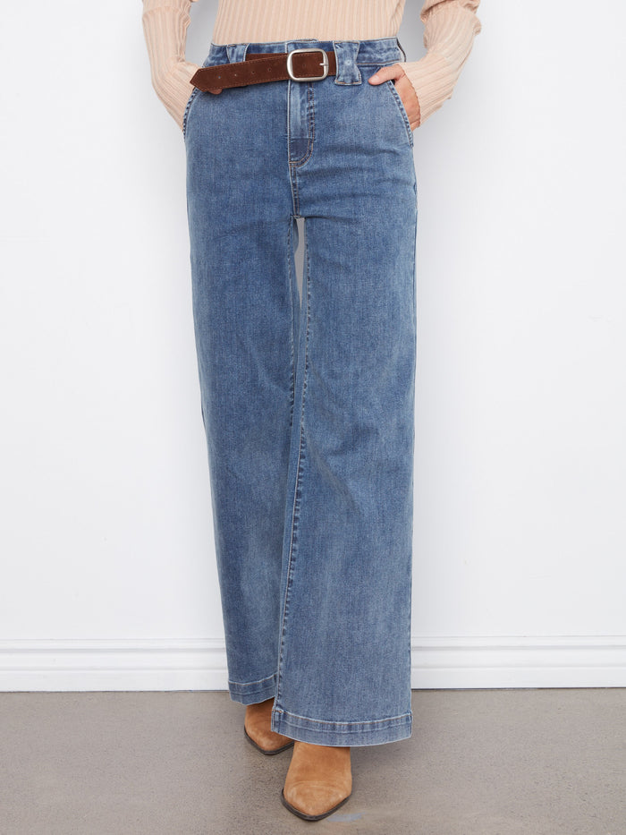 Crafted in stretch denim, these jeans ensure comfort and flexibility without compromising on style by Charlie B.