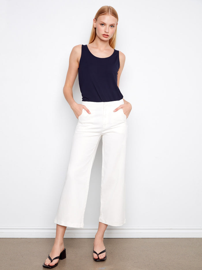 These pants feature a wide leg design, offering a chic and comfortable fit for any occasion. By Charlie B.