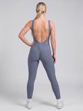 YAA Open-Back Éclipse Jumpsuit - Aqua