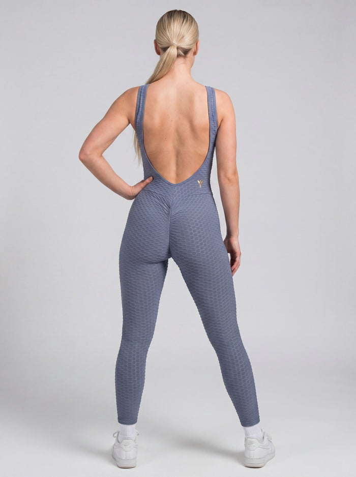 YAA Open-Back Éclipse Jumpsuit - Aqua