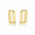 Rectangular Huggie Hoops